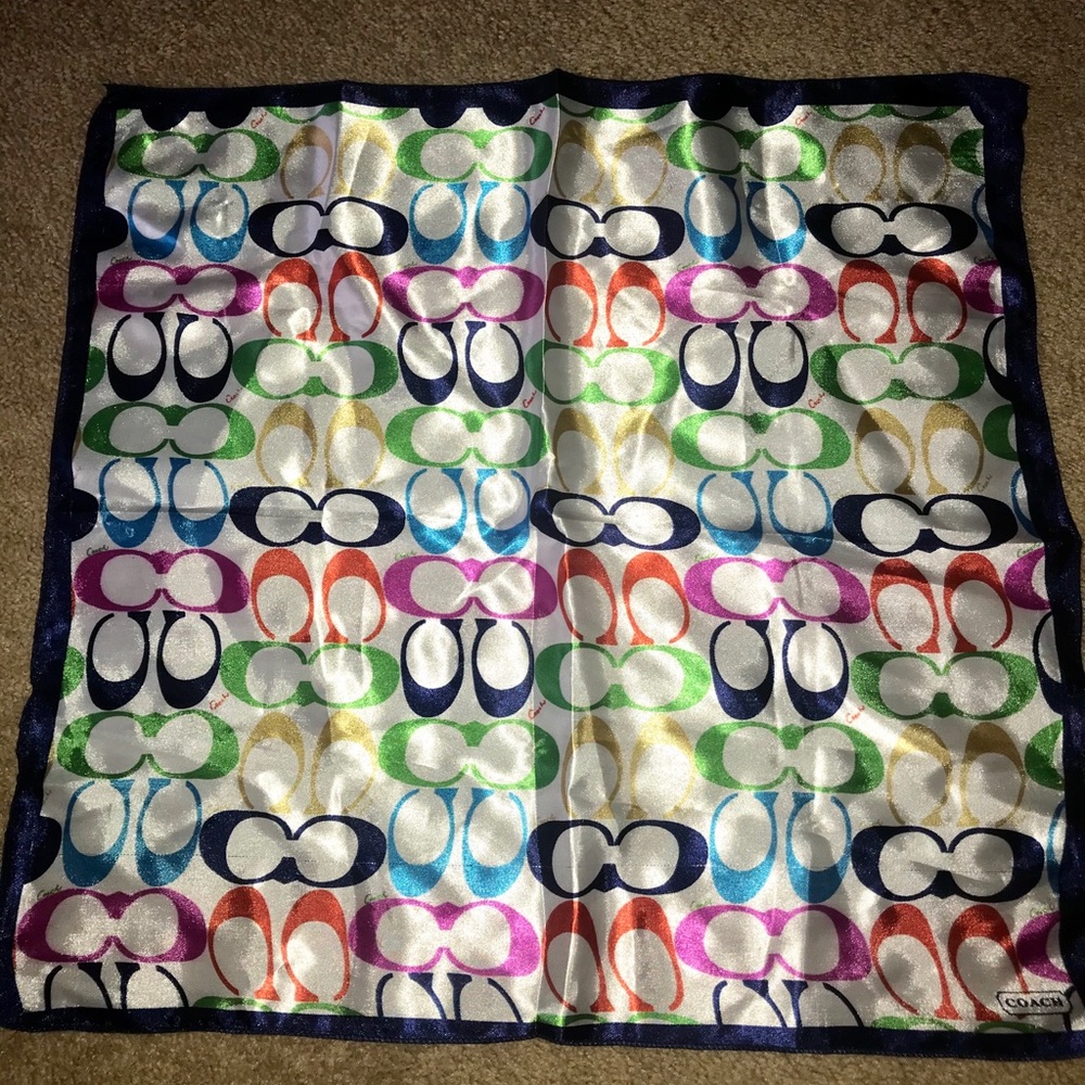 Authentic Multicolor Silk Coach Scarf